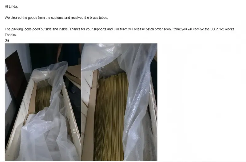 Customer Feedback About The H63 Brass Tube Quality Customer Feedback About The H63 Brass Tube Quality